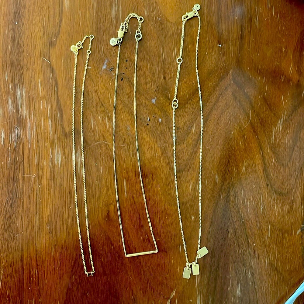 Three Madewell necklaces